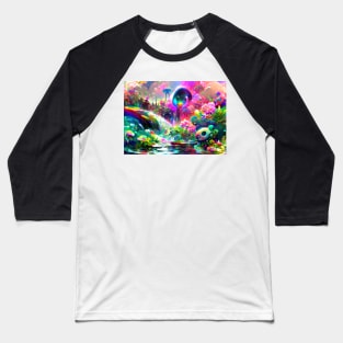 Color Globs | Rainbow Pond Baseball T-Shirt